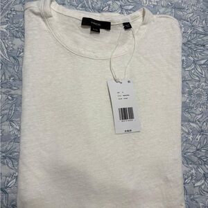 Vince Men's Cream Long Sleeve Tee